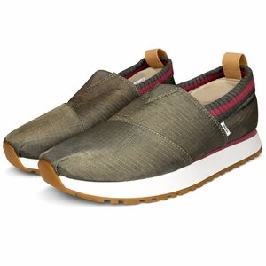 Toms 8.5W (Wear Good) Olive Slip-On Sneakers